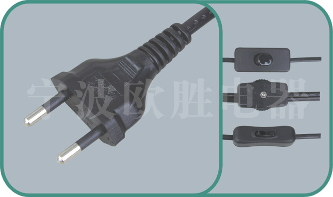 Brazil standards power cord,BY2-10/SWITCH 2.5A/250V