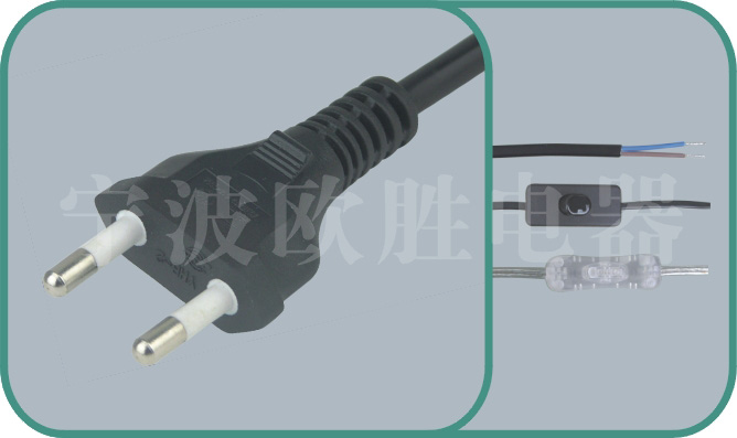 Btazil standards power cord,YHB-2 10-12-16A/250V