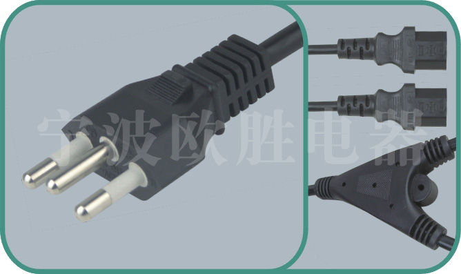 Brazil standards power cord,YHB-3/YY-3T 10-12-16A/250V,Argentina plug,argentina power cord