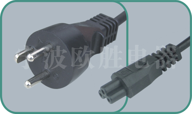 Denmark standards power cord,Y011/ST1 16A/250V,israel power cord,israel adapter plug