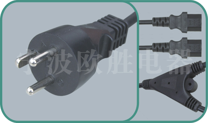 Denmark power cord,Y011/YY-3T 16A/250V,israel power cord,israel adapter plug