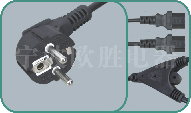 Europe VDE power cords,D03/YY-3T 10-16A/250V,VDE power cord,vde cord,vde plug