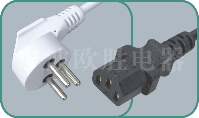 Israel approved power cords,JY17/ST3 10A/250V,israel power cord,israel adapter plug