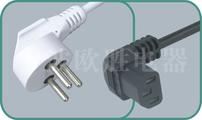Israel approved power cords,JY17/ST3-F 10A/250V,israel power cord,israel adapter plug