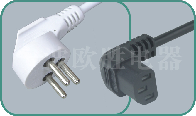 Israel power cords,JY17/ST3-F 10A/250V,israel power cord,israel adapter plug