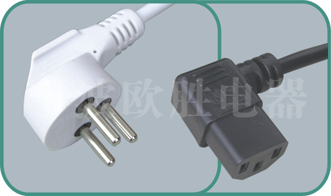 Israel approved power cords,JY17/ST3-W 10A/250V,israel power cord,israel adapter plug