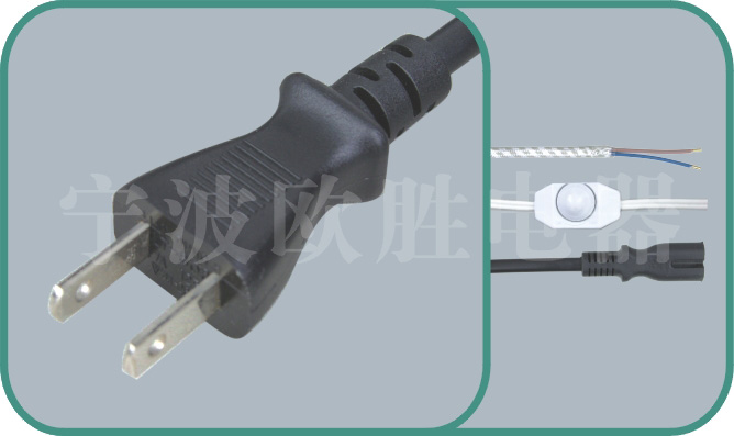 Japan PSE JET power cords,QP4 7-15A/250V,japanese power cord,japan power plug