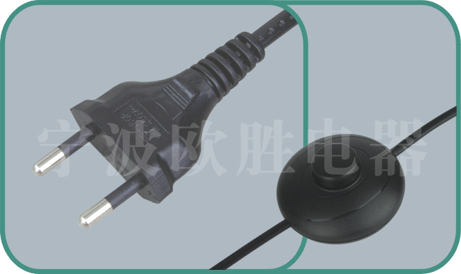 Power cord with switch,YHB-1 switch 2.5A/250V,inline power cord switch,power switch cord