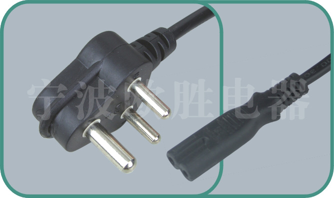 South Africa standards power cord,C-17/ST2 6-15A/250V,power cord,ac power cord