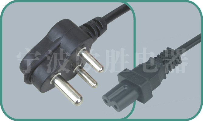 South Africa standards power cord,C-17/ST2A 6-15A/250V