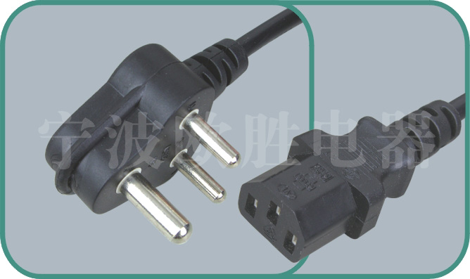 South Africa SABS power cord,C-17/ST3 6-15A/250V,power cord,ac power cord