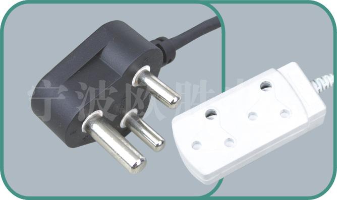 South Africa SABS power cord,N02/XX-027 15A/250V