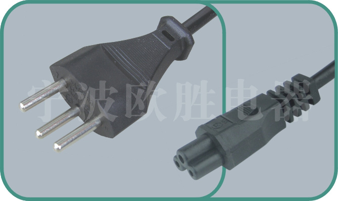 Swiss power cord,sev plug