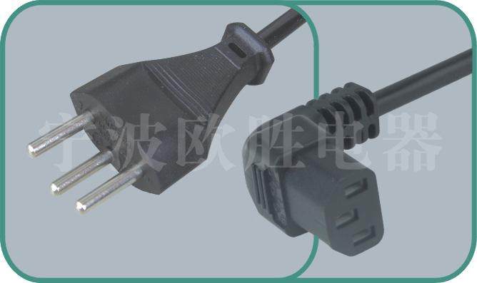 Swiss power cord,sev plug