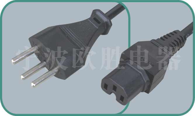 Swiss power cord,sev plug