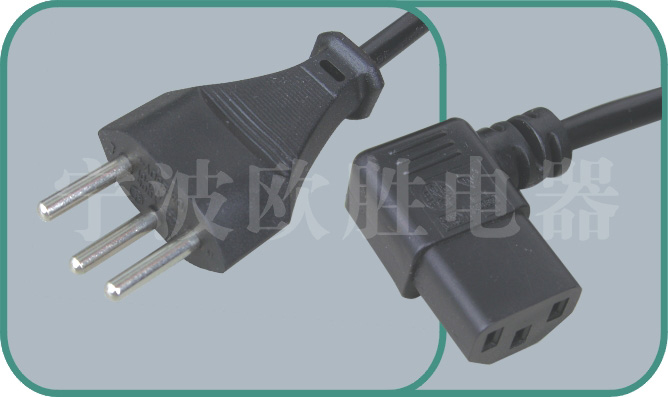 Swiss SEV power cords,Y005/ST3-W 10A/250V,Swiss power cord,sev plug