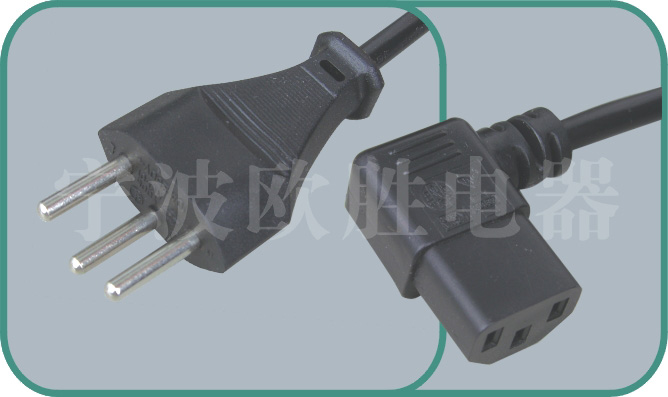 Swiss power cord,sev plug