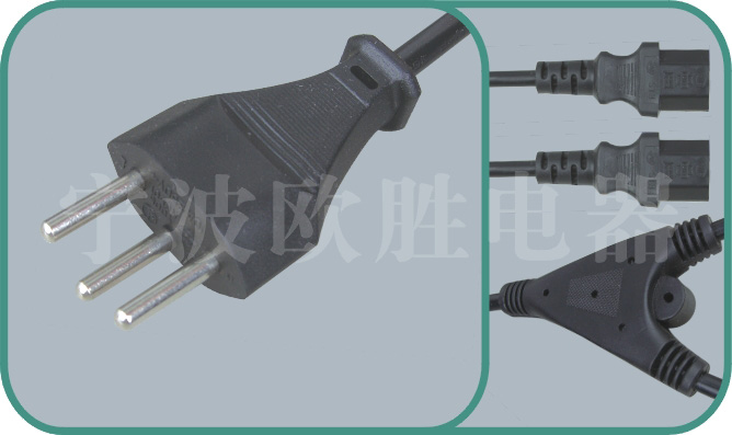 Swiss power cord,sev plug