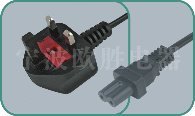 UK BSI 1363 A power cords,OS13/ST2A 3A-13A 250V,british cord
