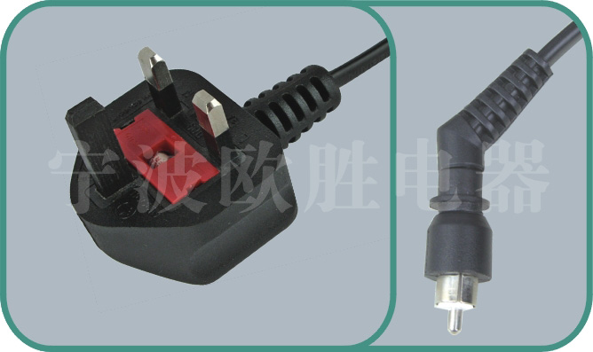 UK BSI 1363 A power cords,OS13/XX102 3A-13A 250V,british cord