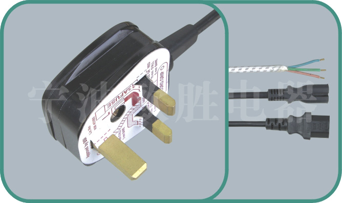 UK BSI1363 power cords,Y006 3A-13A 250V,british cord